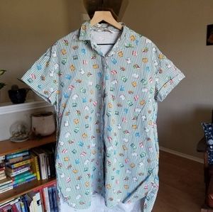 Zara Button-Up Shirt Dress/Tunic